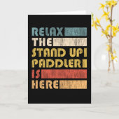 Relax Stand Up Paddler, SUP Paddle Board Geschenk Karte (Gelbe Blume)