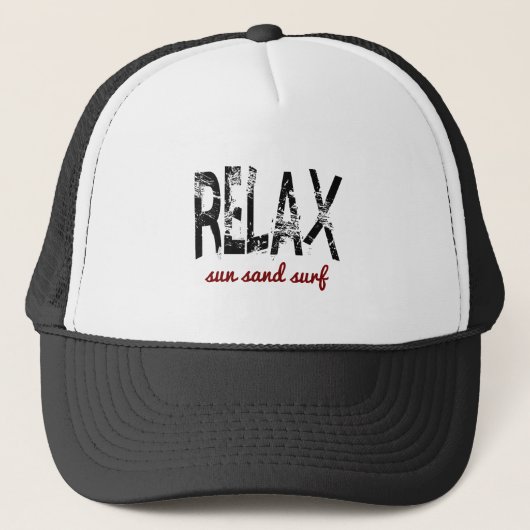 Relax Sun Sand Surf Truckerkappe (Vorderseite)