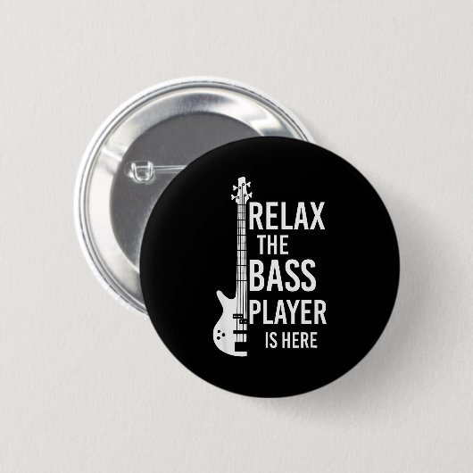 Relax The B Player Is Here B Guitar Button (Vorne & Hinten)