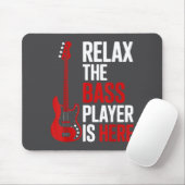 Relax The B Player Is Here Retro Guitar Musician F Mousepad (Mit Mouse)
