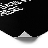 Relax The B Player Is Here Retro Guitar Musician F Poster (Ecke)