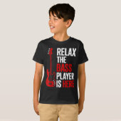 Relax The B Player Is Here Retro Guitar Musician F T-Shirt (Vorne ganz)