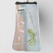 Relax Think Beach dann Putt Monogram First Name Golf Headcover (Rotieren 90)