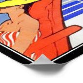 Relax Travel Vintage Poster (Ecke)