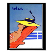 Relax Travel Vintage Poster
