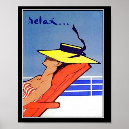 Relax Travel Vintage Poster (Vorne)