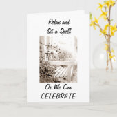 RELAX TWIN SISTER ODER WIR KÖNNEN "FEIERN" GEBURTS KARTE (Gelbe Blume)