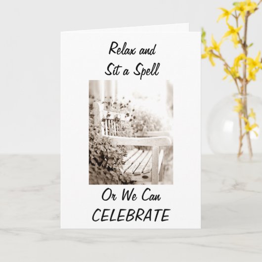 RELAX TWIN SISTER ODER WIR KÖNNEN "FEIERN" GEBURTS KARTE (Gelbe Blume)