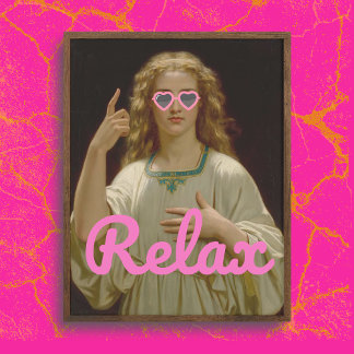 RELAX Veränderter Vintage-Kunstposter Poster
