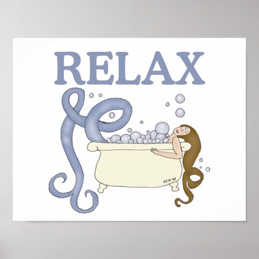 Relax Wellness-Center Mermaid Print Poster (Vorne)