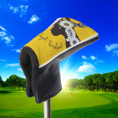 Relax - Yellow Funky Funny Giraffe Golf Headcover