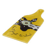 Relax - Yellow Funky Funny Giraffe Schneidebrett (Ecke)