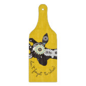 Relax - Yellow Funky Funny Giraffe Schneidebrett (Vorderseite)