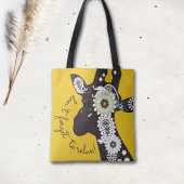 Relax - Yellow Funky Funny Giraffe Tasche
