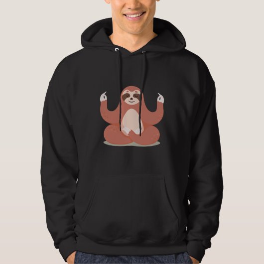 Relax Yoga Sloth Hoodie (Vorderseite)