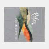 "Relax You Deserve To" Rolling HillsFleece Blanket Fleecedecke (Vorderseite (Horizontal))