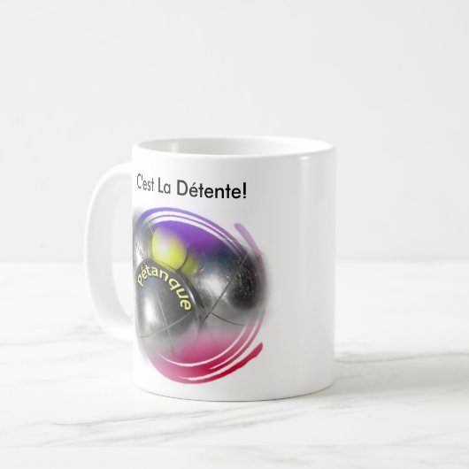 Relax-Zitat Tornado wie Petandesign Kaffeetasse (Vorderseite Links)