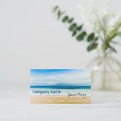 Relaxation Beach Eleganter Wellness-Center Urlaub Visitenkarte (Stehend Vorderseite)