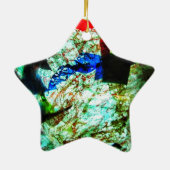 Relaxed blue texture ornament star,Dazzling calm  (Hinten)