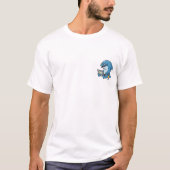 Relaxed Dolphin Character with Glasses, Laptop T-Shirt (Vorderseite)
