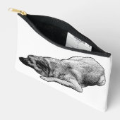 Relaxed Dots Dog Shares Gentle Festive Chic Zubehörtasche (Offen)