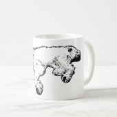 Relaxed Spinone Ink Art Coffee Mug Kaffeetasse (VorderseiteRechts)