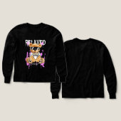 "RELAXED" Streetwear Bear Long-Sleeve T-Shirt (Design Vorder- & Rückseite)