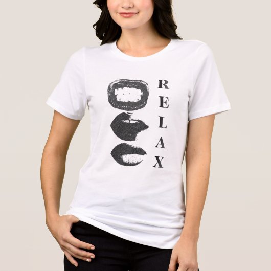 Relaxed Women Trio T-Shirt – Calm & Chill Vibes Te Tri-Blend Shirt (Vorderseite)