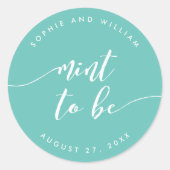 Relaxen Sie die Skriptminte, um eine bearbeitbare  Runder Aufkleber (Vorderseite)