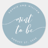 Relaxen Sie die Skriptminte, um eine bearbeitbare  Runder Aufkleber (Vorderseite)