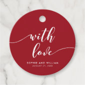 Relaxen Sie Skript mit Liebe bearbeitbarer Farbhoc Geschenkanhänger (Vorderseite)