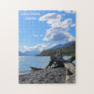 Relaxen Tag Driftwood Beach Lake Kenai, Alaska Puzzle