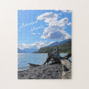 Relaxen Tag Driftwood Beach Lake Kenai, Alaska Puzzle