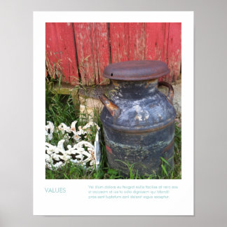 Relaxfotografie in der Landwirtschaft und Zitat au Poster