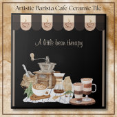 Relaxing Artistic Pour Over Barista Cafe Sign Fliese