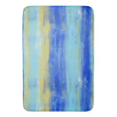 Relaxing Beach Aqua Turquiose Nautical  Badematte (Vorderseite Vertikal)