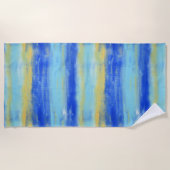 Relaxing Beach Aqua Turquiose Nautical Strandtuch (Vorderseite)