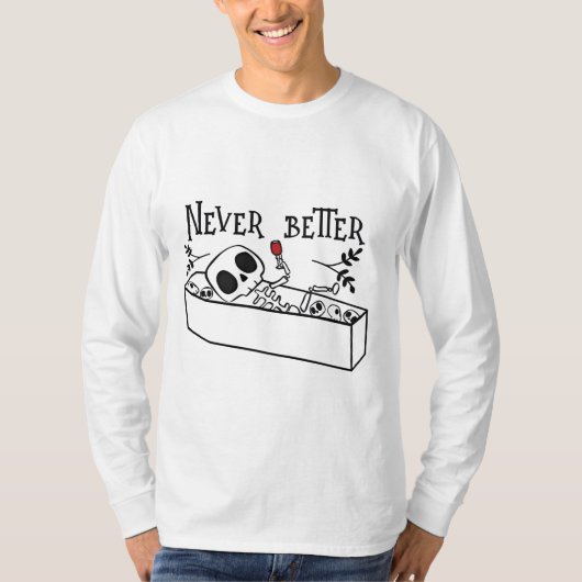 Relaxing Coffin Skeleton T-Shirt (Vorderseite)