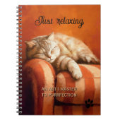 Relaxing Ginger Cat Notebook Notizblock (Vorderseite)