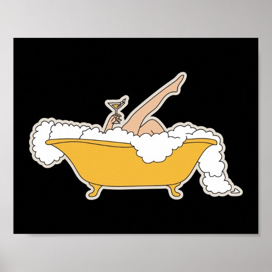 Relaxing in Bathroom Poster (Vorne)