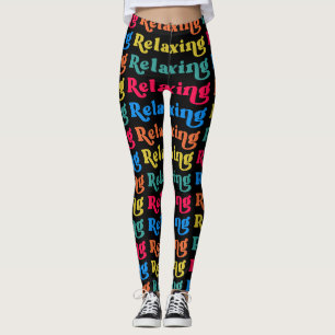#relaxing, orange und Limon, Leggings
