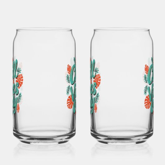 Relaxing Summer Chill Vibes Only Typography Dosenglas (Rechts)