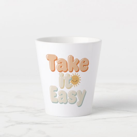 Relaxing "Take It Easy" with Smiling Sun Milchtasse (Vorderseite)