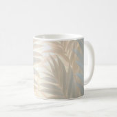 Relaxing tropical watercolor, white palm leaves kaffeetasse (VorderseiteRechts)