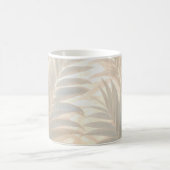 Relaxing tropical watercolor, white palm leaves kaffeetasse (Mittel)