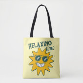 RELAXING Zeit lächelnd Sonne mit Sonnenbrille Tasche (Vorderseite)
