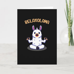 Relaxolama Funny Llama Meditation Alpaca Yoga Karte