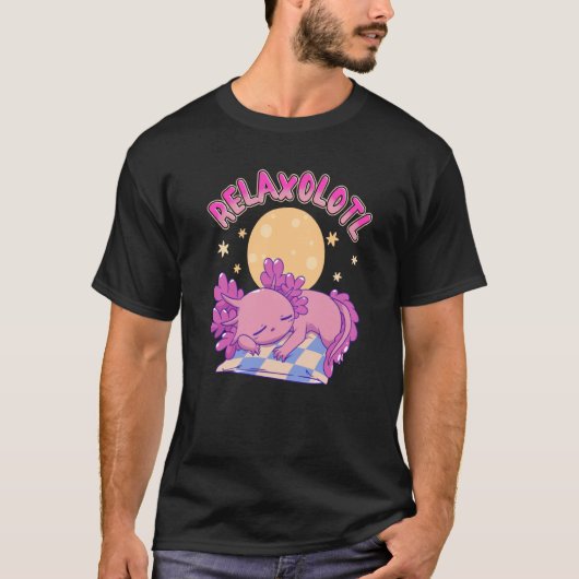 Relaxolotl Cute Axolotl Lazy Animal Salamander Axo T-Shirt (Vorderseite)