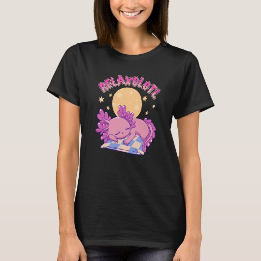 Relaxolotl Cute Axolotl Lazy Animal Salamander Axo T-Shirt (Vorderseite)