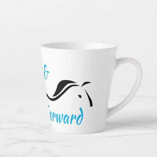 Relaxt & Forward Latte Tasse von Anna Blake. (Rechts)